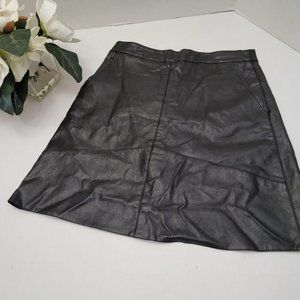 Ema Mia Mini Pleather Faux Leather Black Skirt Teen Short Y2K 2